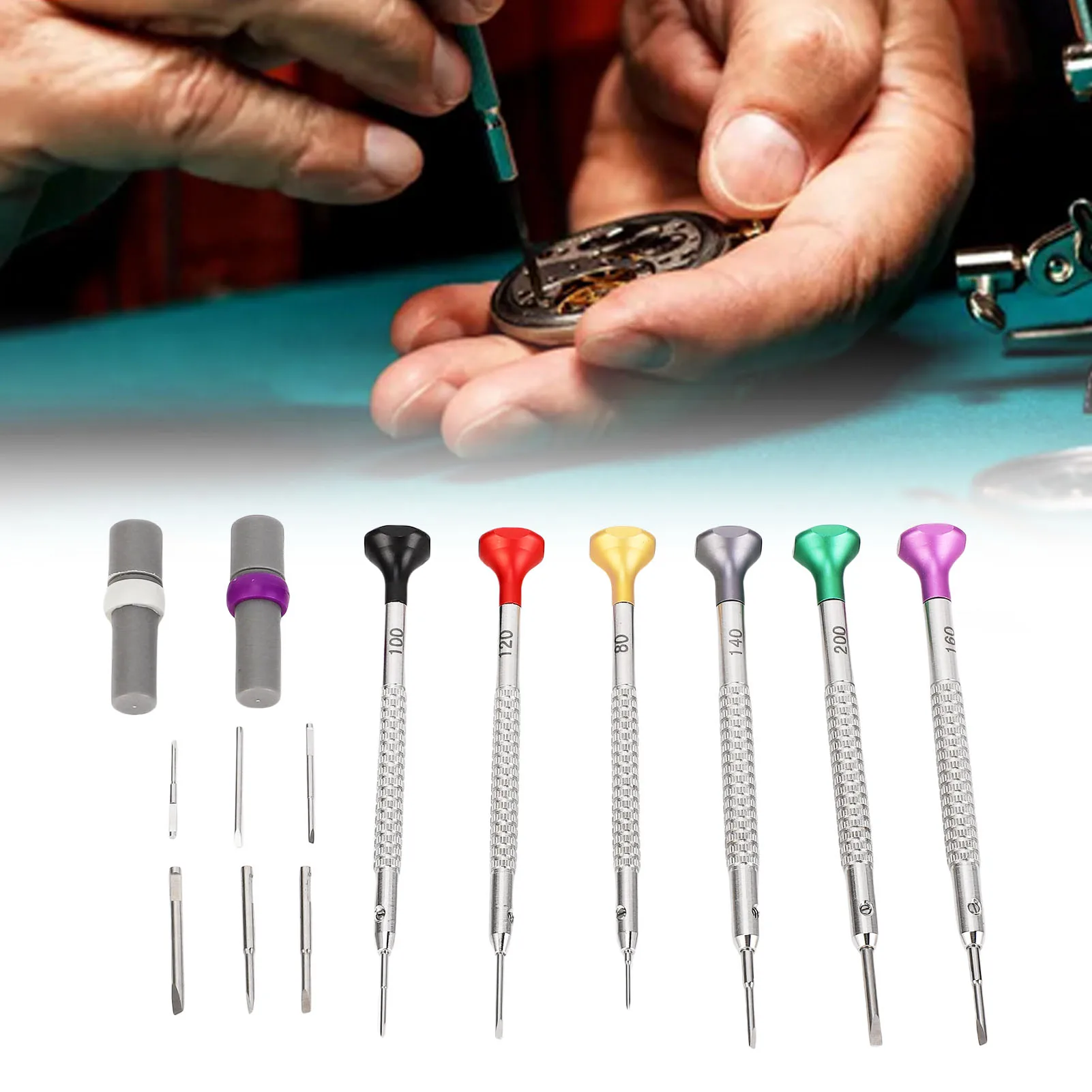 Watch Repair Screw Driver Kit Watch Repair Screw Driver Set Professional Mini Tool Kit Stainless Steel and  Alloy Steel
