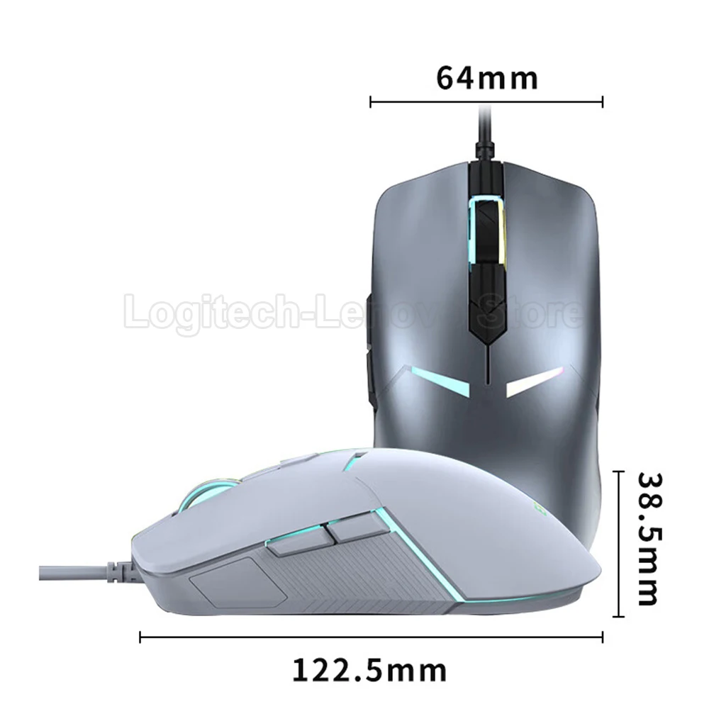 LENOVO ERAZER G301 Wired Gaming Mouse with 7200DPI RGB Colorful Lighting  Effects Ergonomic Design for Windows 7/10/11 - AliExpress