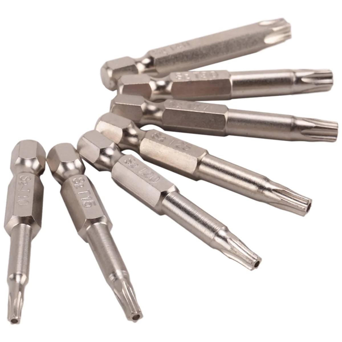 

7Pcs Set Star Bit Screwdriver Drill Bits Screw Driver Magnetic 1/4Inch Hex Shank Hand Tools Five-Pointed Star Bore Hole