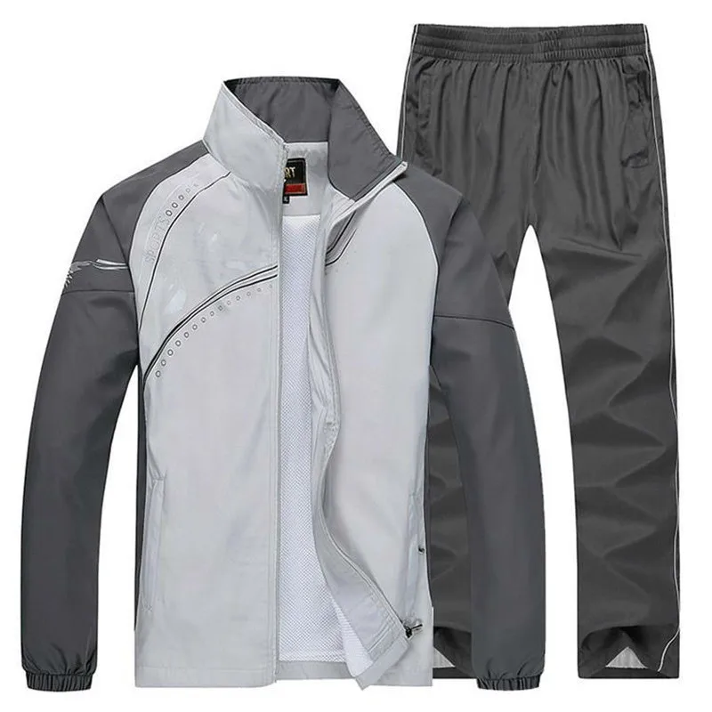 

New Plus Size L~5xl Mens Sportsuits Spring Autumn Hoodies&sweatshirts Men Printed Tracksuits Men's Sportswear Sets Jacket +Pants