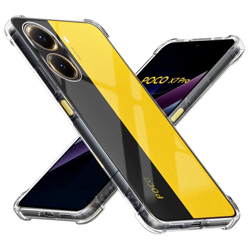 Clear Silicone Soft Back Cover - Slim Shockproof Transparent Case