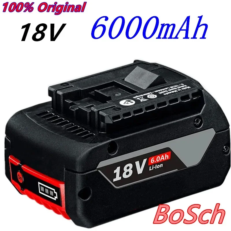 

100% Original 18V Batterie Für Bosch GBA 18V 6,0 Ah Lithium-BAT609 BAT610G BAT618 BAT618G 17618-01 + Ladegerät