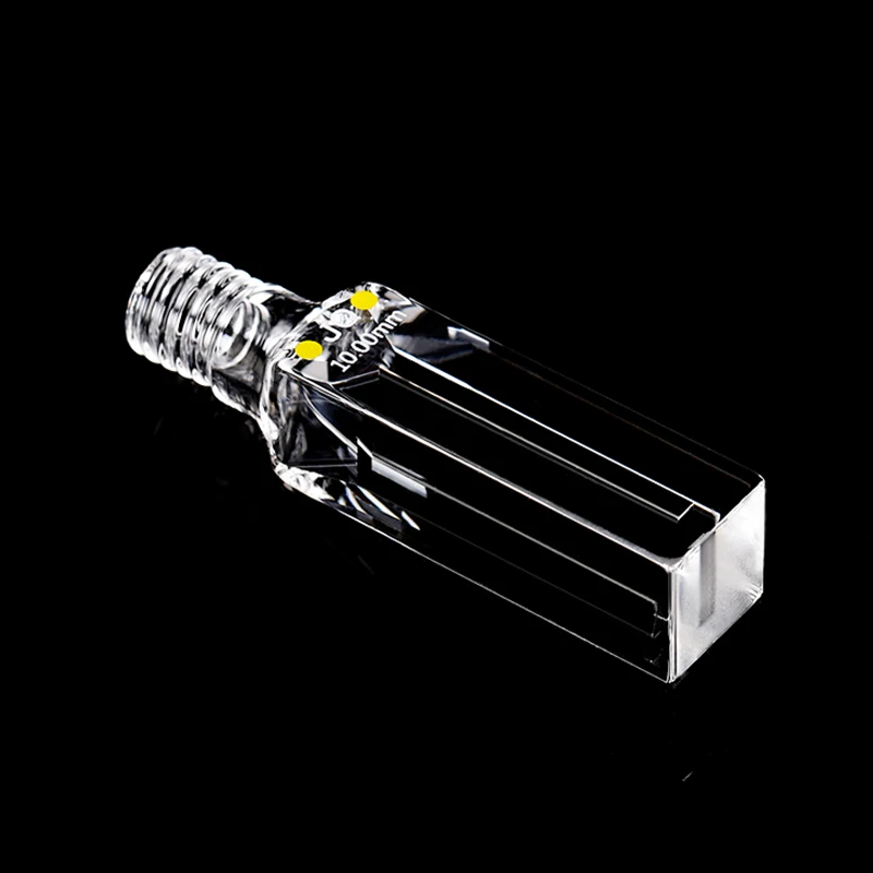 나사 캡이 있는 쿼츠 큐벳 셀 (10mm), 4 방향 조명, 700ul, 슬릿 2mm