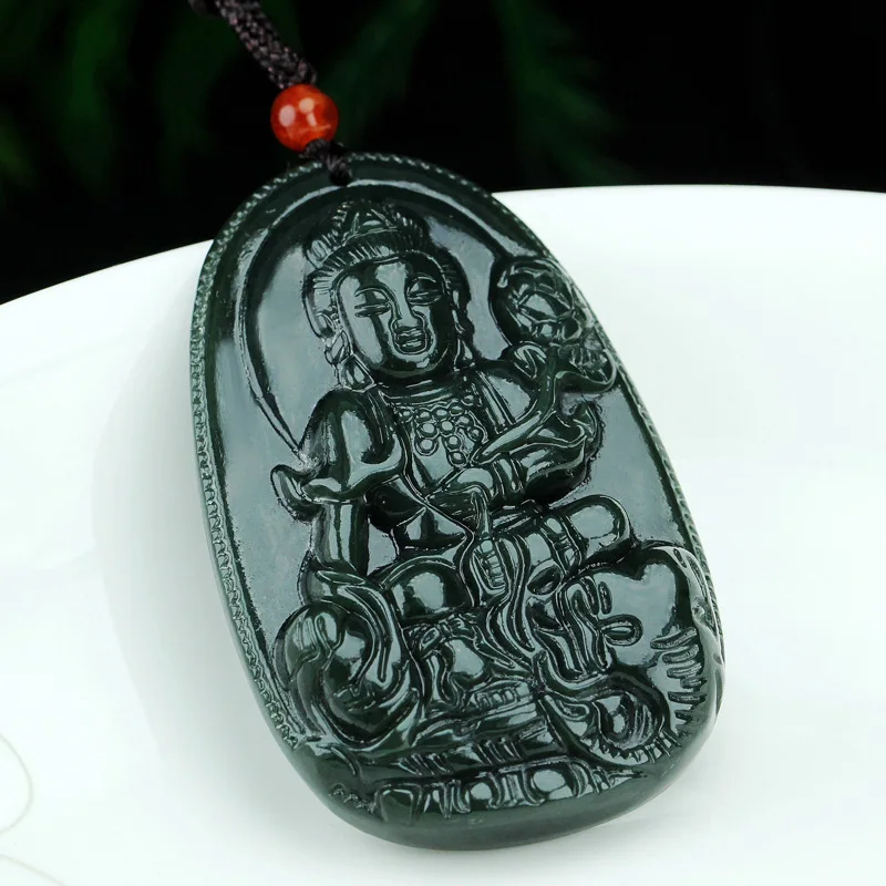 

Hotian Zang Bodhisattva Eight Men and Women Avalokitesvara Buddha Jade