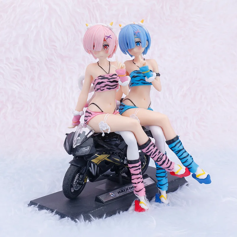 

Anime Figure Bubble Surface Re：Zero-Infinity Leopard Print Swimsuit Ramrem Scenery Decoration Funny Sailor Moon Cute Car Gift