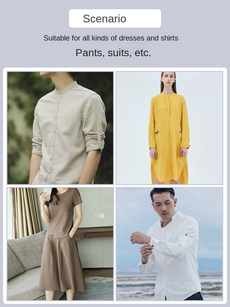 Linen Fabric Per Meter Solid Color Children's Shirt Clothing Top Dress Pants Pajamas Summer Breathable