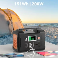 230V Portable Power Station 151Wh Backup Battery 200W Pure Sine Wave AC Solar Generator Outdoor Camping Travel RV 1