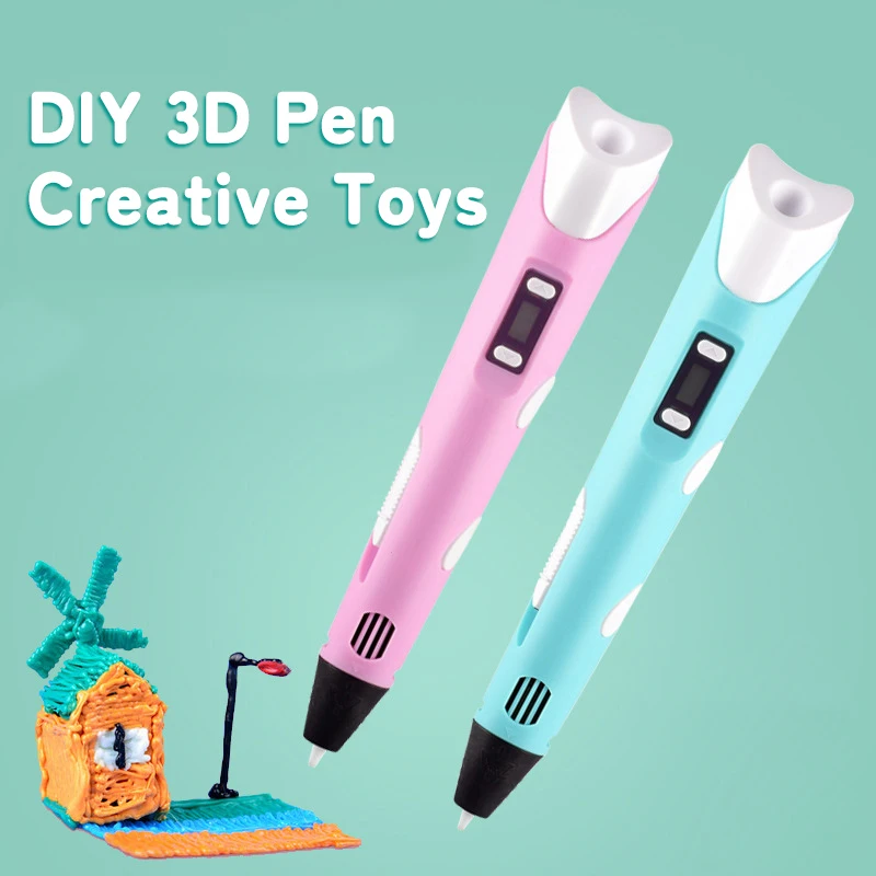 DIY 3D Printing Pen Drawing 3D Pens Educational Toy With LCD Screen PLA Filament Pen for Children Gift DIY Drawing Printing