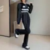 Black Flared Pants for Petite Women with a High Waist and Slimming Effect Elastic Waisted Casual Elastic Micro Flared Pants 5