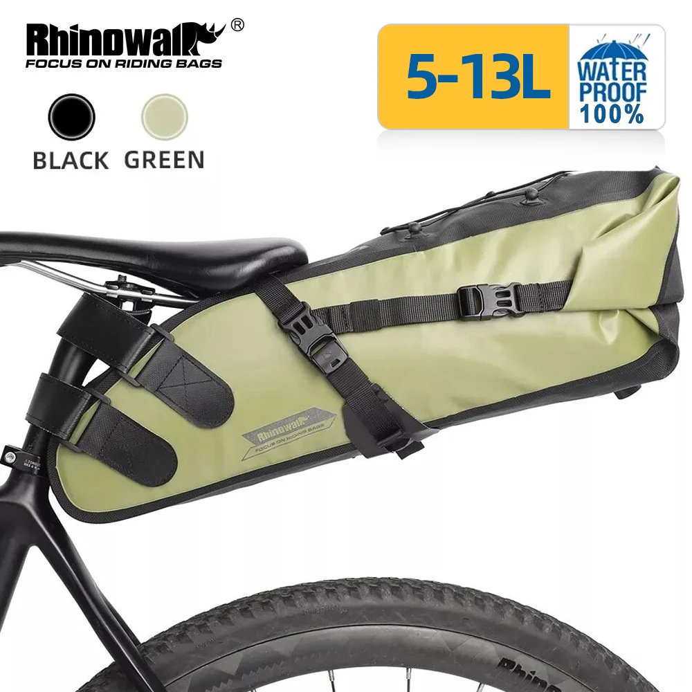 Rhinowalk RK19511 Bike Saddle Bag 5L 13L Waterproof Foldable