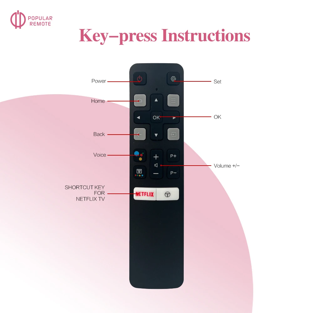 Фото Новый голосовой пульт дистанционного управления RC802V FUR7 подходит для TCL TV 40S334 50S434 55S434 75S434 40S330 70S430 32S334 55S435 50S435 43S43432S6500A 65P8S №5