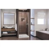 Semi-Frameless Pivot Shower Door in Brushed Nickel,Tempered Glass,Brushed Nickel 2
