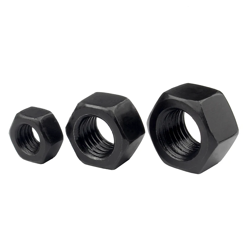 Black Oxide Carbon Steel Metric Hexagon Nuts M2 M2.5 M3 M4 M5 M6 M8 M10 M12 M14 M16 M18 M20 M22 M24 M27 50/20/10/5/1 pcs hexagon nuts,carbon steel nuts