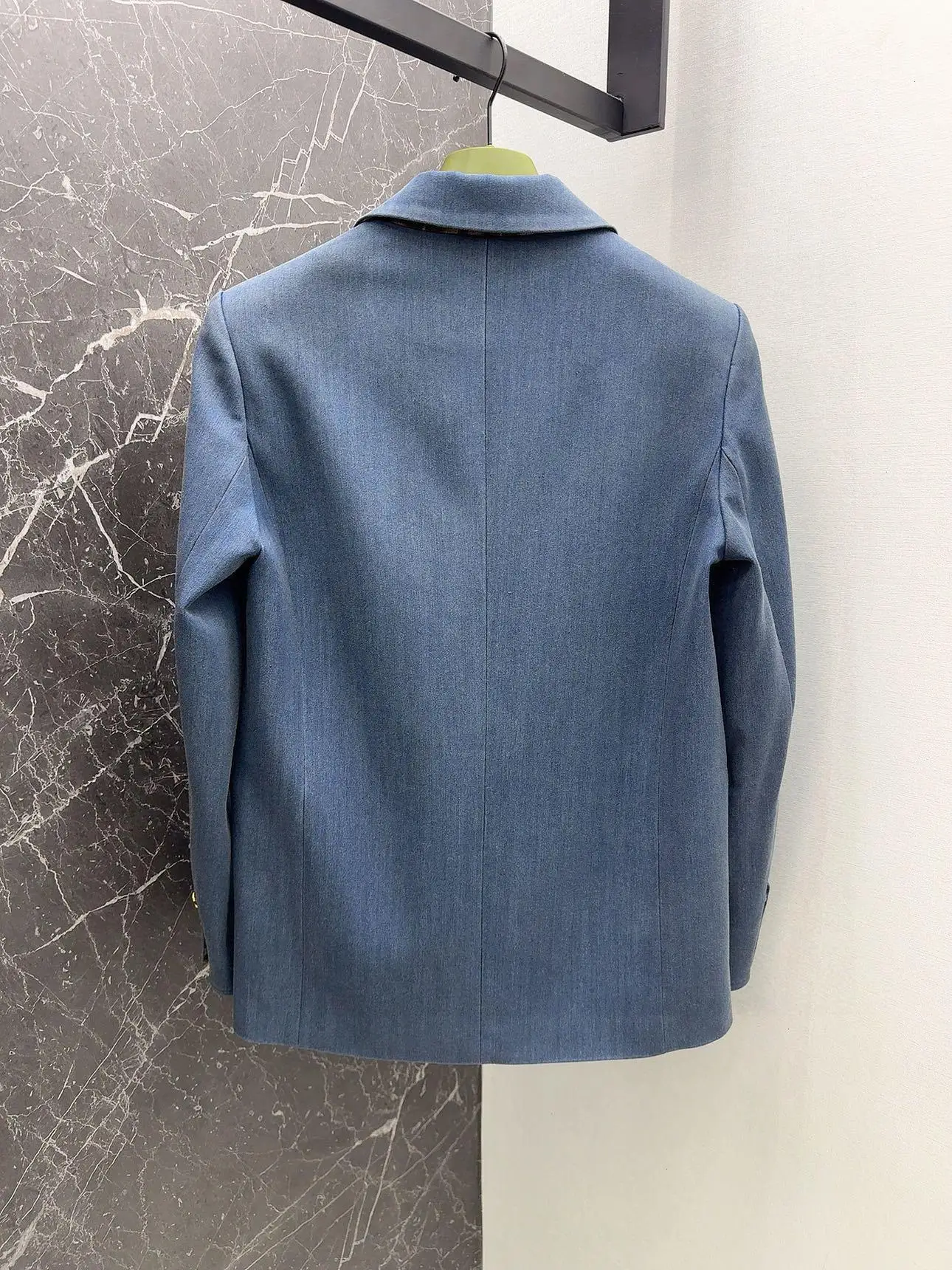 

Retro Style Denim Blue Washed Suit Jacket - 2024 New Look