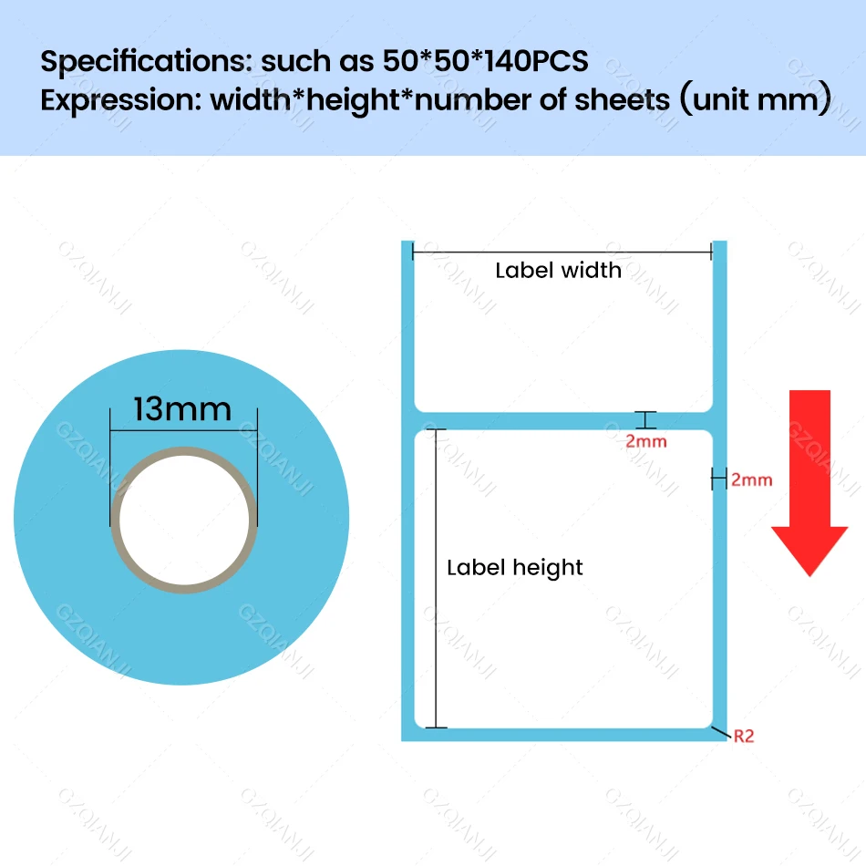 Thermal Label Sticker Paper Supermarket Price Blank Barcode Label Direct Print Waterproof Oil-proof Supplies Roll Adhesive