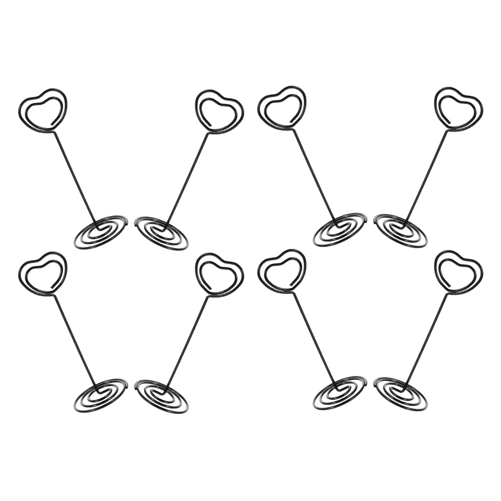 

8 Pcs Star Shaped Desktop Card Holder Business Book Table Holders Number Vertical Cards Picture Clips Place Steel Wire