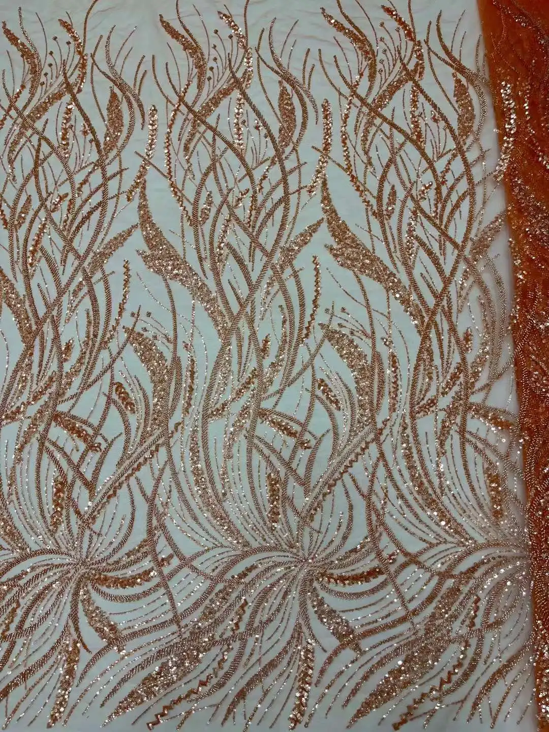 

Pretty Beads Sequins embroidery French tulle net African Sequined Fabric Lace For Evening dresses Weddings Party