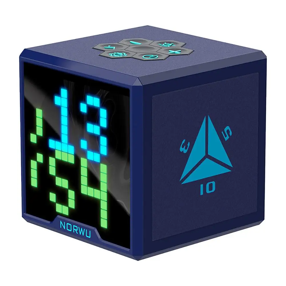 Desktop Alarm Clock Time Manager Pickup Rhythm Weather Synchronization Wifi Rgb Fullcolor