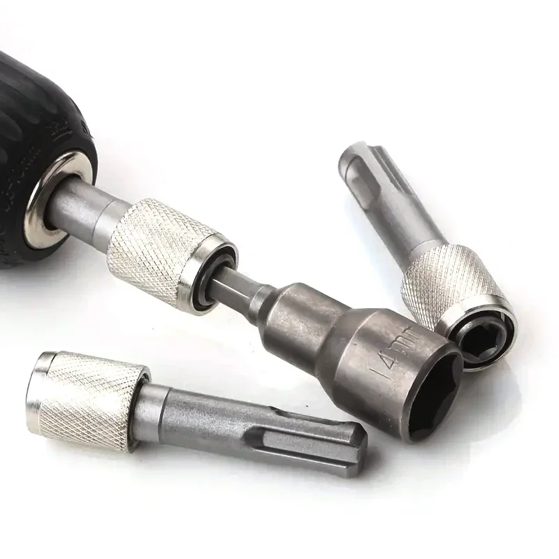 SDS Plus Convert To 1/4 Hex Shank Adapter Hexagonal Converter Electric Hammer Power Screwdriver Bit Holder Socket Impact Driver