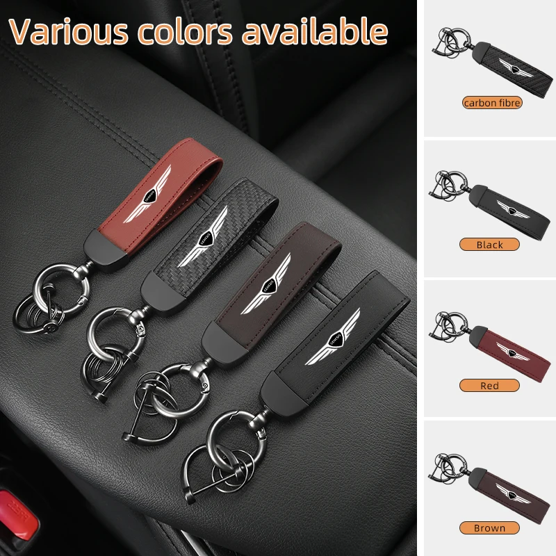 Portachiavi Con Logo Per Auto Portachiavi In Pelle Cordino Portachiavi In Metallo Accessori Per Genesis G80 G70 G90 Gv80 G60 G90 Gv60 G60 X Mint