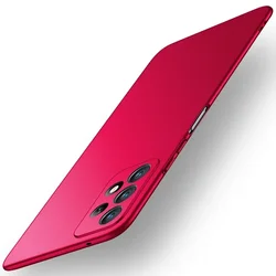 Ultra Slim Shockproof Matte Case - Lightweight Hard PC Cover for Galaxy A73 5G (Red)