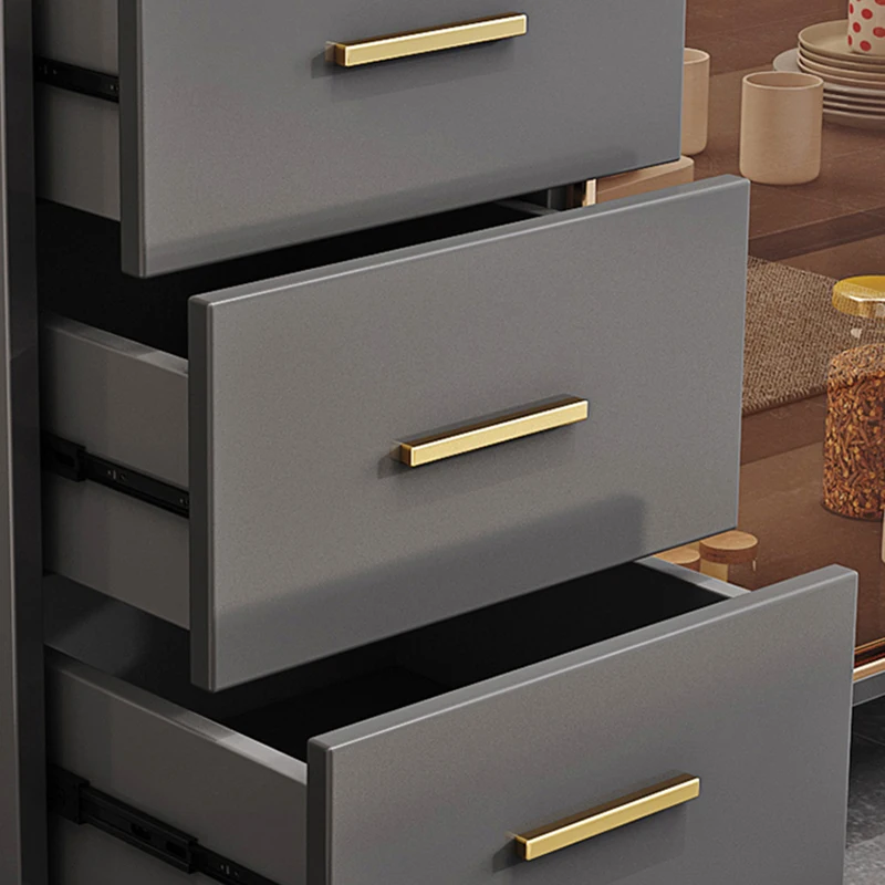Closet Tall Kitchen Cabinet Sideboard Bar Glass Wine Dining Metal Cabinet Pantry Storage Muebles Kitchen Complete Furniture 6