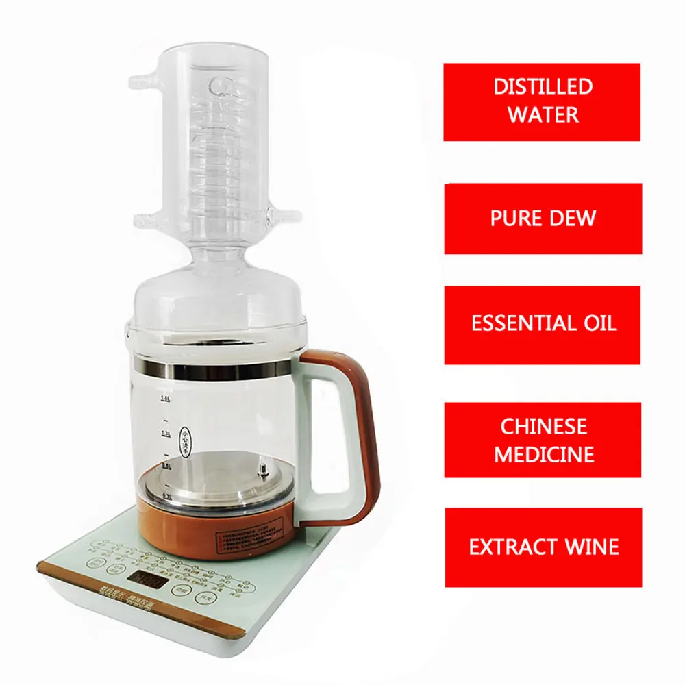 3.2L Home Used Distilling Equipment Plant Wine Extraction Distiller Pure Dew Machine Oil Essential 2