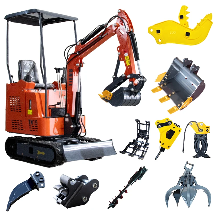 Maßgefertigte Produkte Mini-Bagger 1,5 Tonnen EPA Euro 5 Kubota-Motor Raupenbagger für Landwirtschaft und Heimgebrauch Chinesische Mini-Baggermaschine