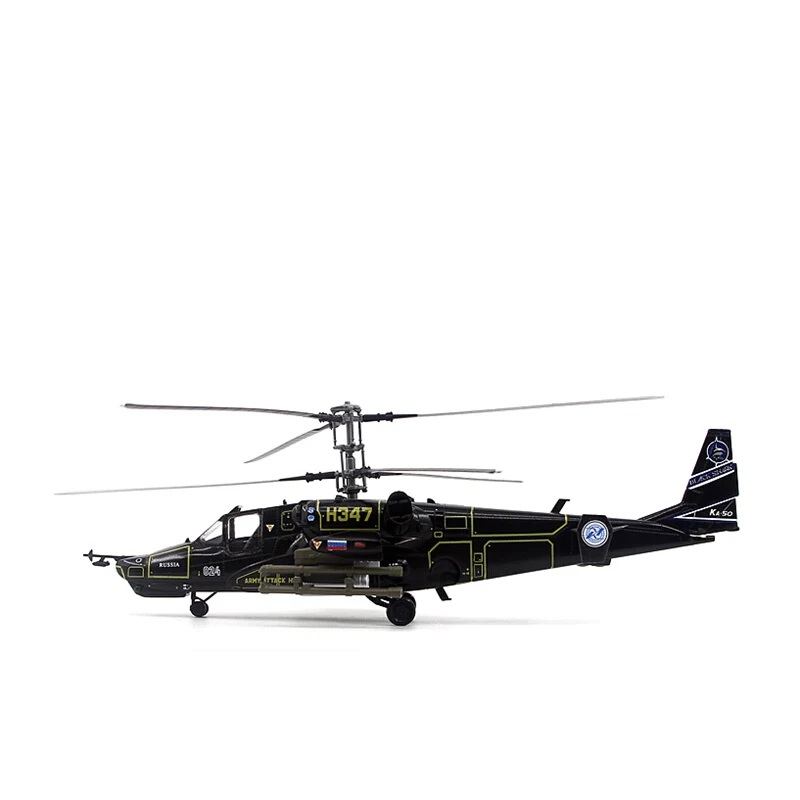 Russian Air Force Ka-50 Militarized Combat Black Shark Gunship Plastics Model 1:72 Scale Toy Gift Collection Simulazione Display
