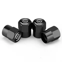 4 - Piece Premium Aluminum Alloy Tire Valve Stem Caps - Stylish Car Accessories (4pcs - black)