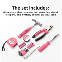 กล่องเครื่องมืออเนกประสงค์สำหรับใช้ในบ้าน, ชุดเครื่องมือฮาร์ดแวร์ครบชุด, ตลับเมตรแบบผสม, ชุดเครื่องมือซ่อมแซมแบบใช้มือ 3