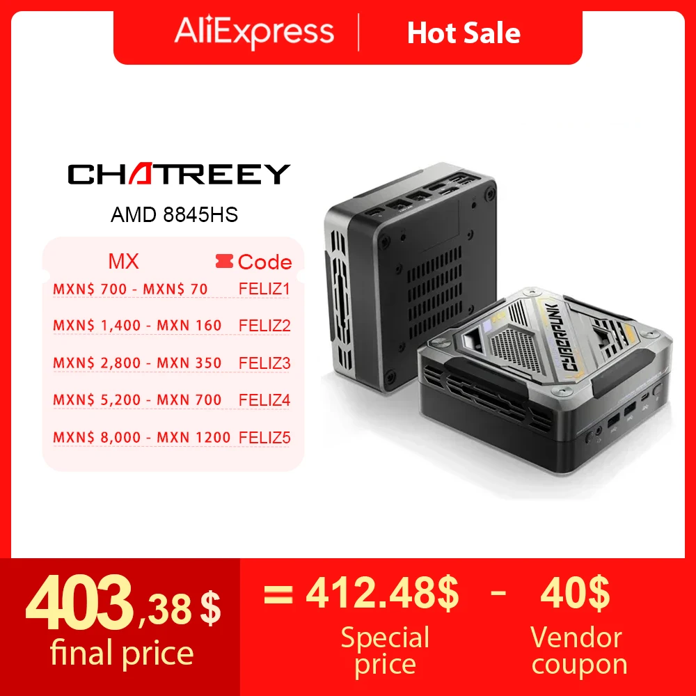 Мини-пк Chatreey AN3 R7 7840HS