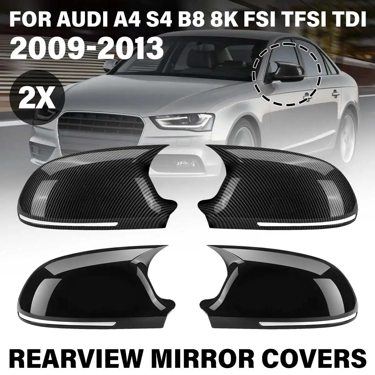 

Крышка для бокового зеркала Audi A4 S4 B8 8K FSI TFSI TDI 2009-2013