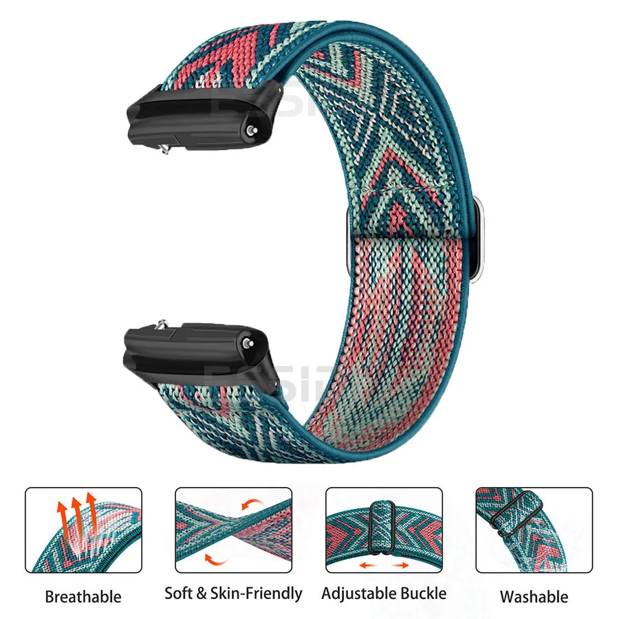 Essidi 탄성 나일론 밴드 루프 Redmi Watch 3 Active Woven 여성 남성 시계 팔찌 Correa For Redmi Watch 3 Active