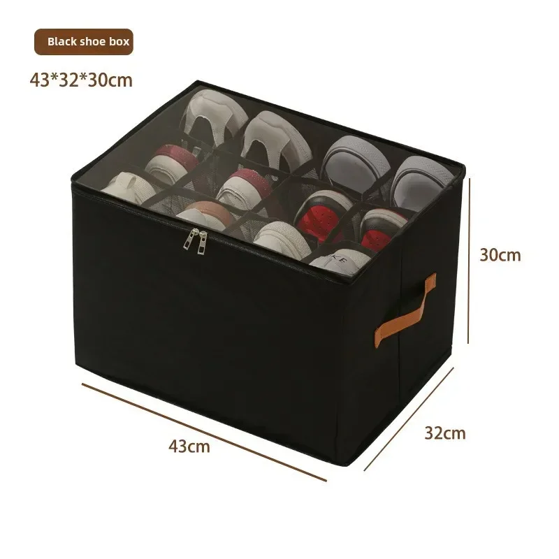 Multifunktionale, faltbare Schuhbox mit Netzgewebe, staubdicht und waschbar, inklusive Schutzhülle, ideal zur Aufbewahrung von Kleinigkeiten._voghion.com