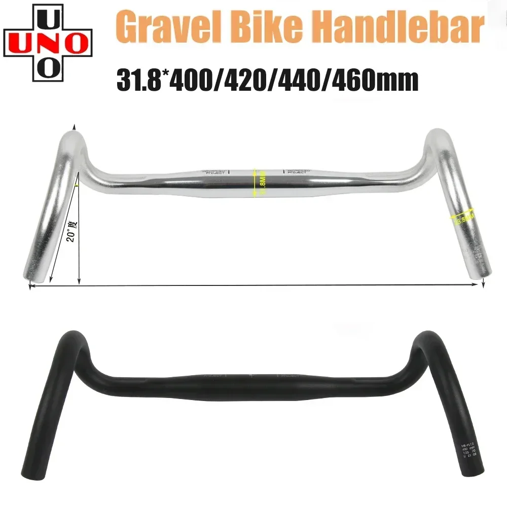 Racing Gravel Bike Handlebar 31.8x400/420/440/460mm Outer Drop Bar Bicycle Handle Ultralight Road Bicycle Flared Bar bicycle handlebar