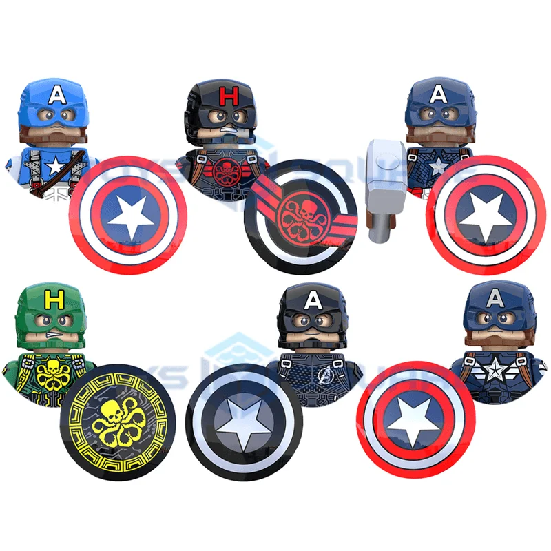 The Captain Steve America Rogers Model Blocks Moc Bricks Set Regali Giocattoli Per Bambini Kt1031