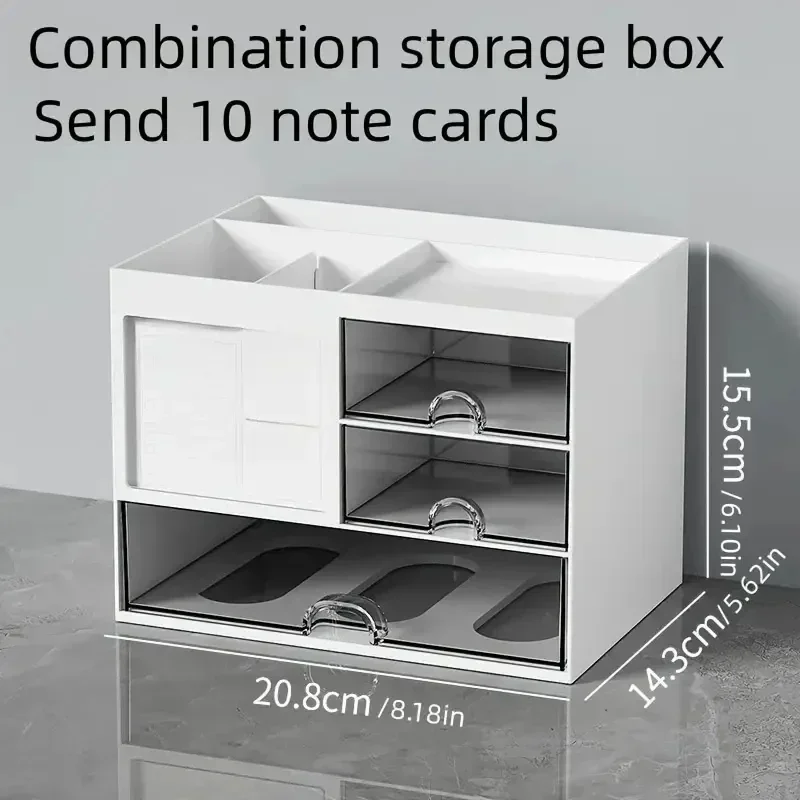 Desktop Storage Box Simple Drawer Desk Organizer Large Capacity Office Accessories Pen Holder Storage Box Stationery School