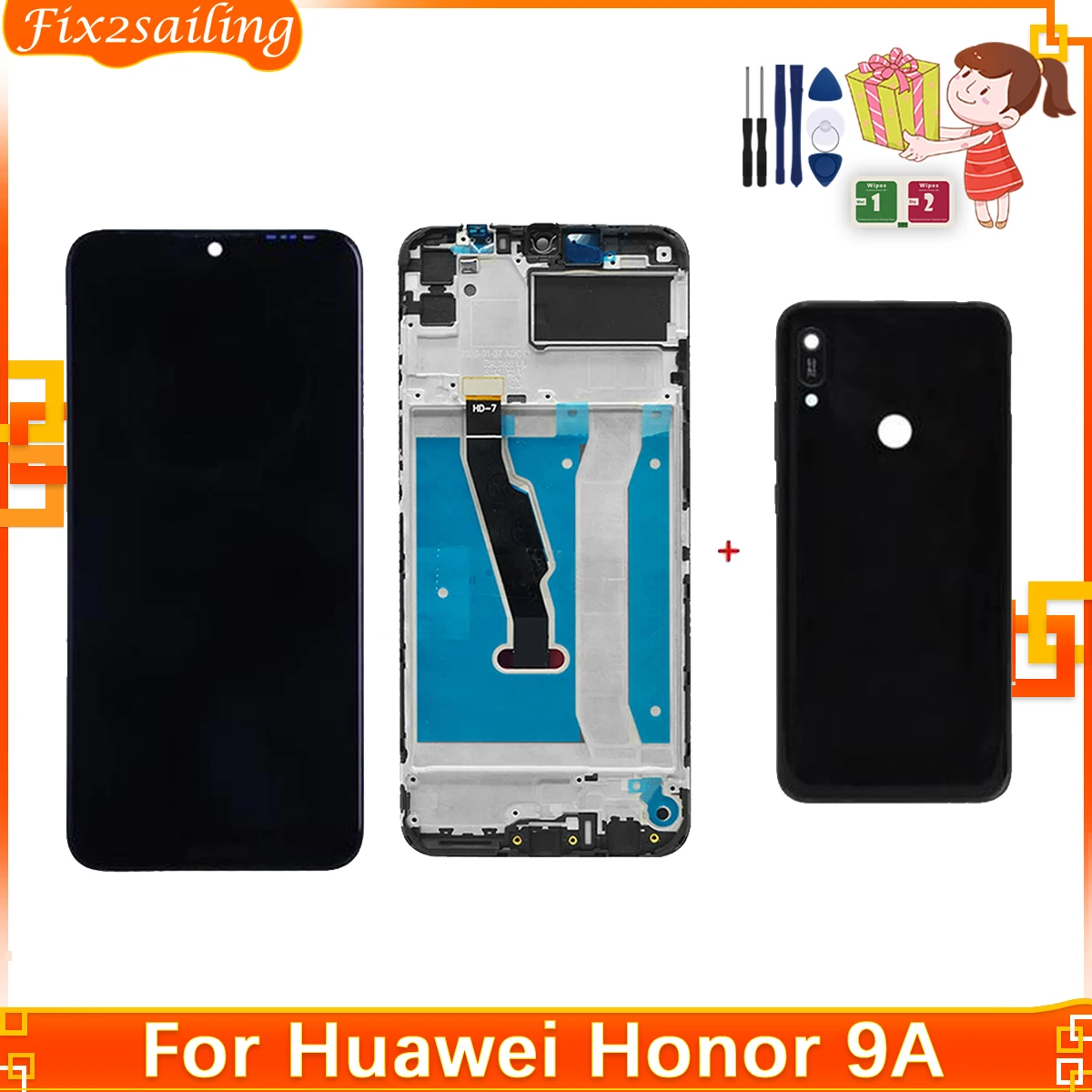 6.3 Inch For Huawei Honor 9A MOA-LX9N / For Enjoy 10E For y6P 2020 LCD ...
