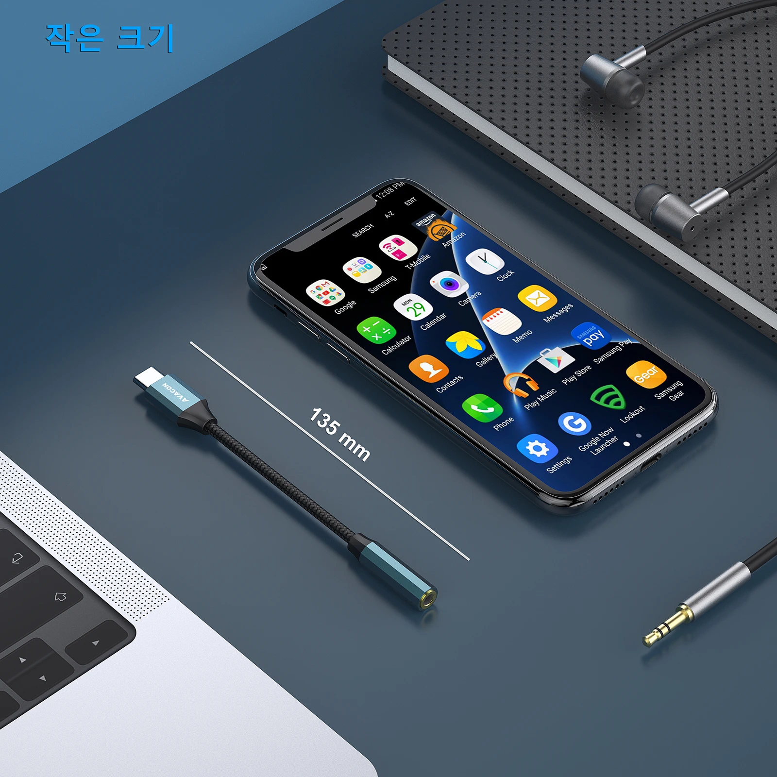 AVACON USB 유형 C3.5mm 암 헤드폰 잭 어댑터, USB CAux 오디오 동글 케이블 코드, iPhone 15 Pro/Max, MacBook Pro/Air 2023, iPad Pro, iMac, S