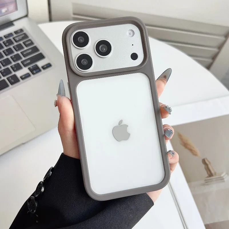 Luxury Transparent Armor Phone Case - Clear Hybrid Shockproof Cover
