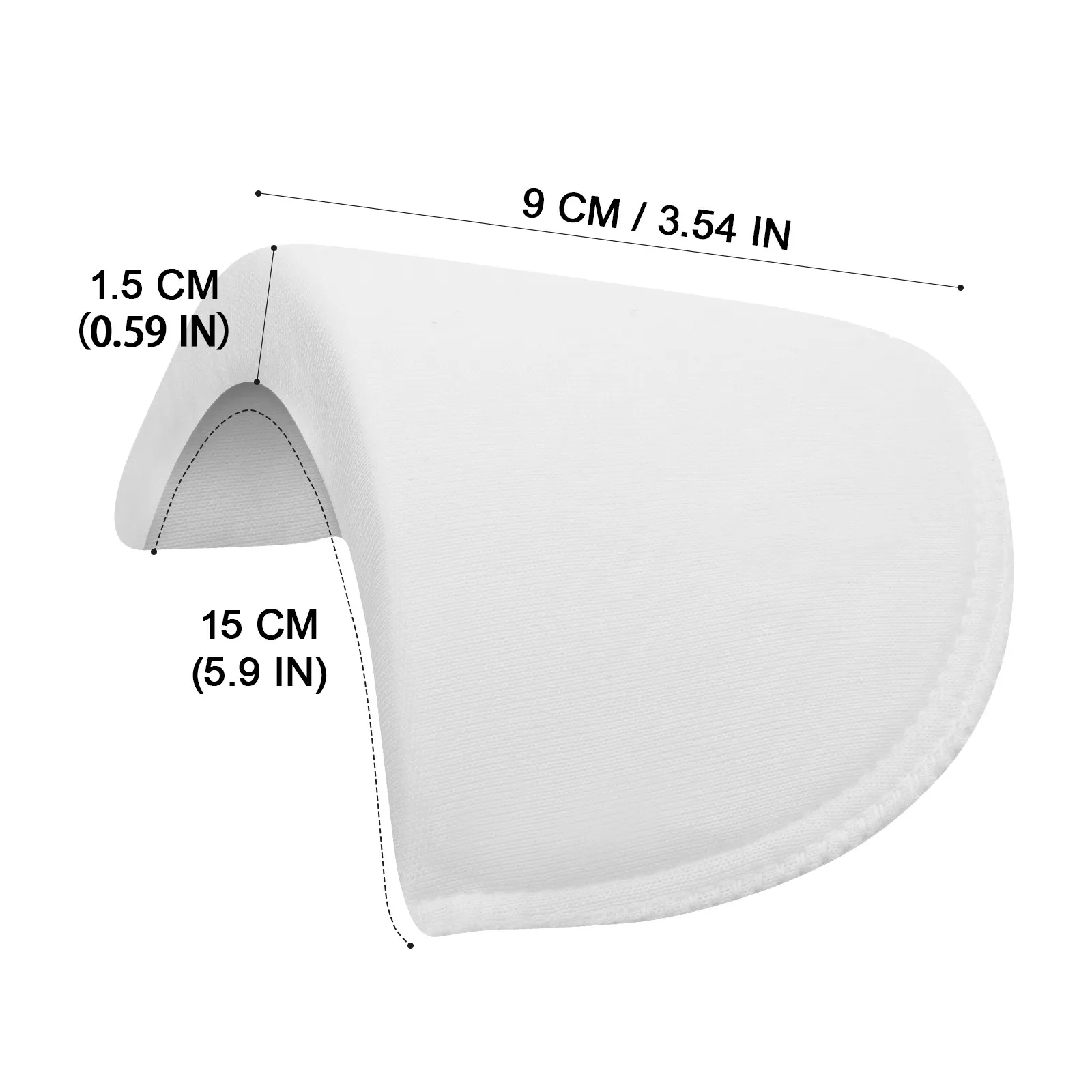 2 쌍의 편안한 재사용 가능한 어깨 패드 세트 여성용 어깨 확대 부드럽고 둥근 모양 티셔츠 블라우스 드레스 슈트 코트