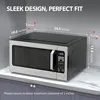 ECO Mode, Mute Option & 16.5" Position Memory Turntable, 2.2 Cu Ft, 1200W, Stainless Steel 3