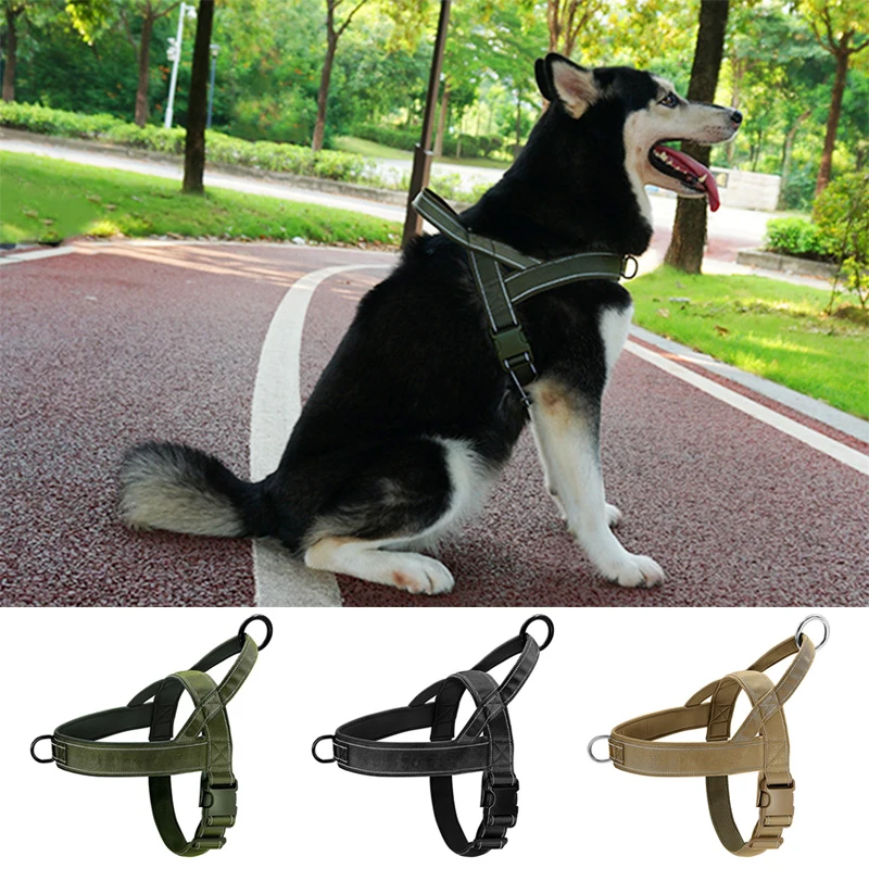 Tactical Dog Harness – Nylon Chest Vest for Medium & Large Dogs 1