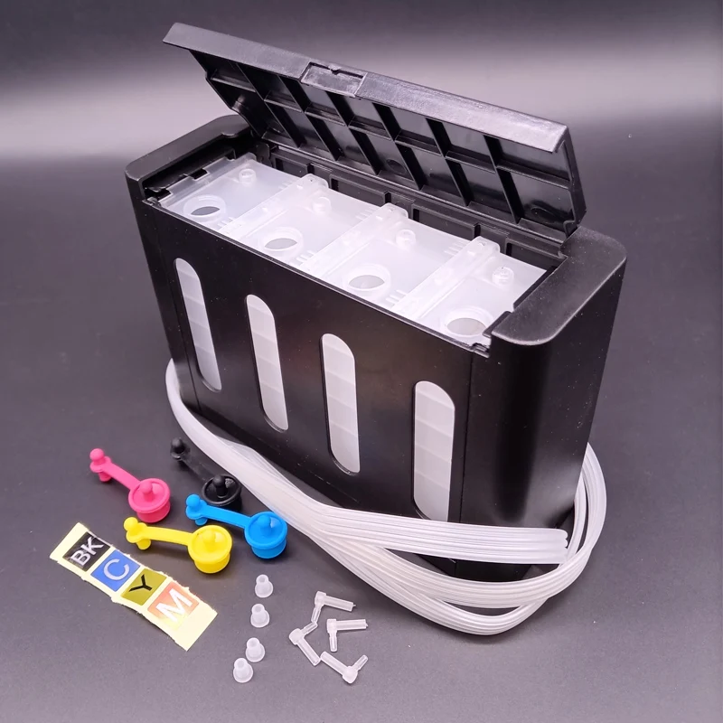 Description Picture 5 of item4 Color 100ML Universal CISS Ink Tank Replacement Parts DIY Tool Kits For Epson Iconic Brand HP Brother Inkjet Printer Refill Inks Case