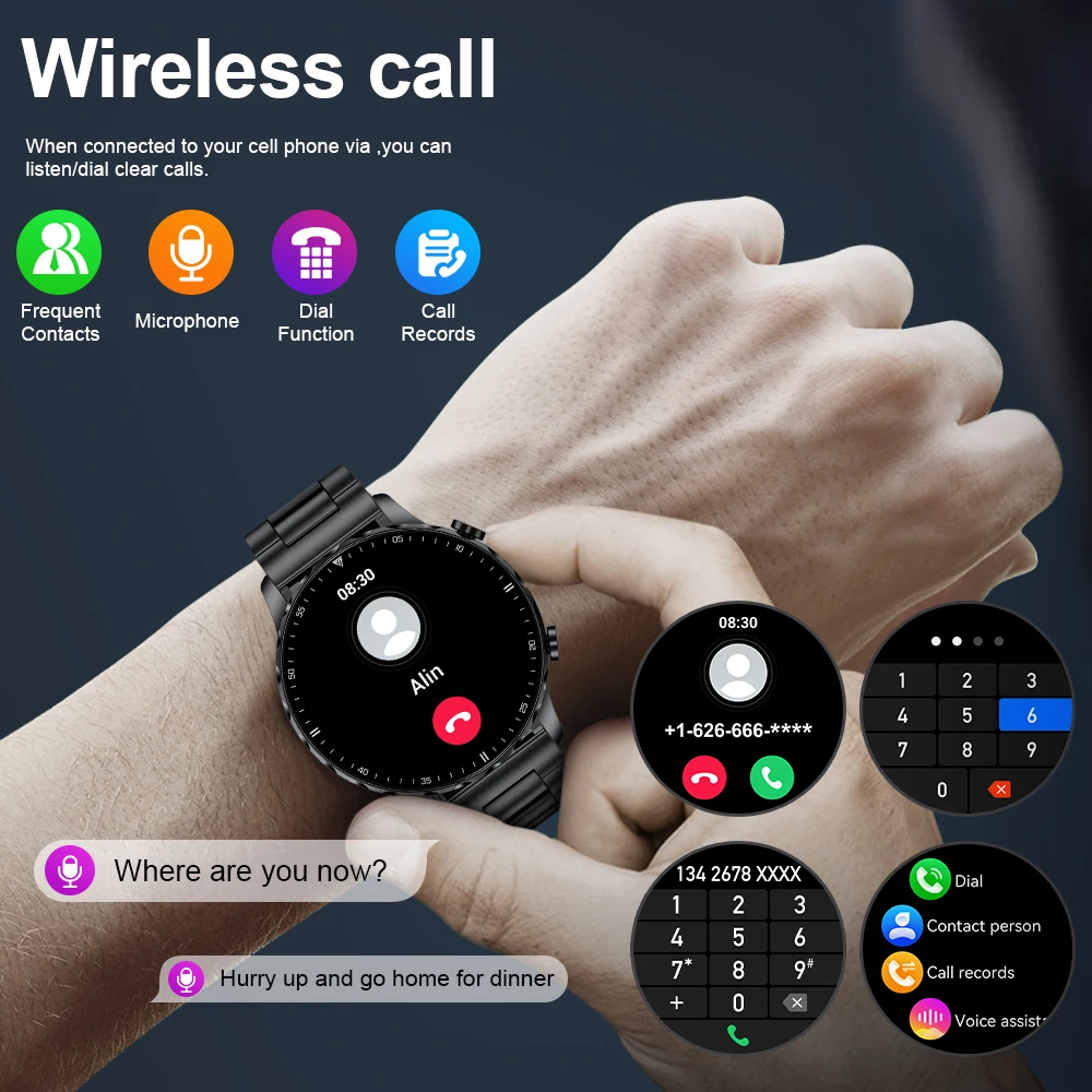 LIGE 2026 Smart Watch For Men Bluetooth Call Waterproof Watches Health Monitoring Outdoor Sports Smartwatch Herren Reloj Hombre