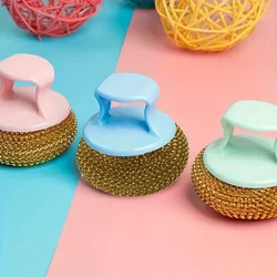 Iron Cleaner Brush with Ergonomic Handle - Durable Metal Bristles (Random Color-1pc)