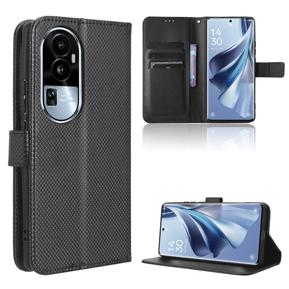 Funda para Oppo Reno 10 Pro Plus 5G, funda de cuero Oxford con tapa trasera  de TPU suave Funda con tapa magnética para Oppo Reno 10 Pro + (6.74