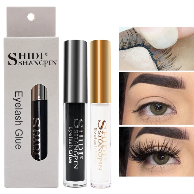 Strong Adhesive Eyelash Glue Waterproof Quick Dry False Eye Lashes Sticky Clear Black Color Makeup Eyelashes Extension Glue