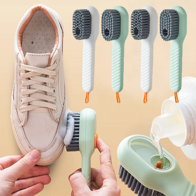 2pcs Multifunction Auto Soap Shoe Brushes Long Handle Brush Cleaner
